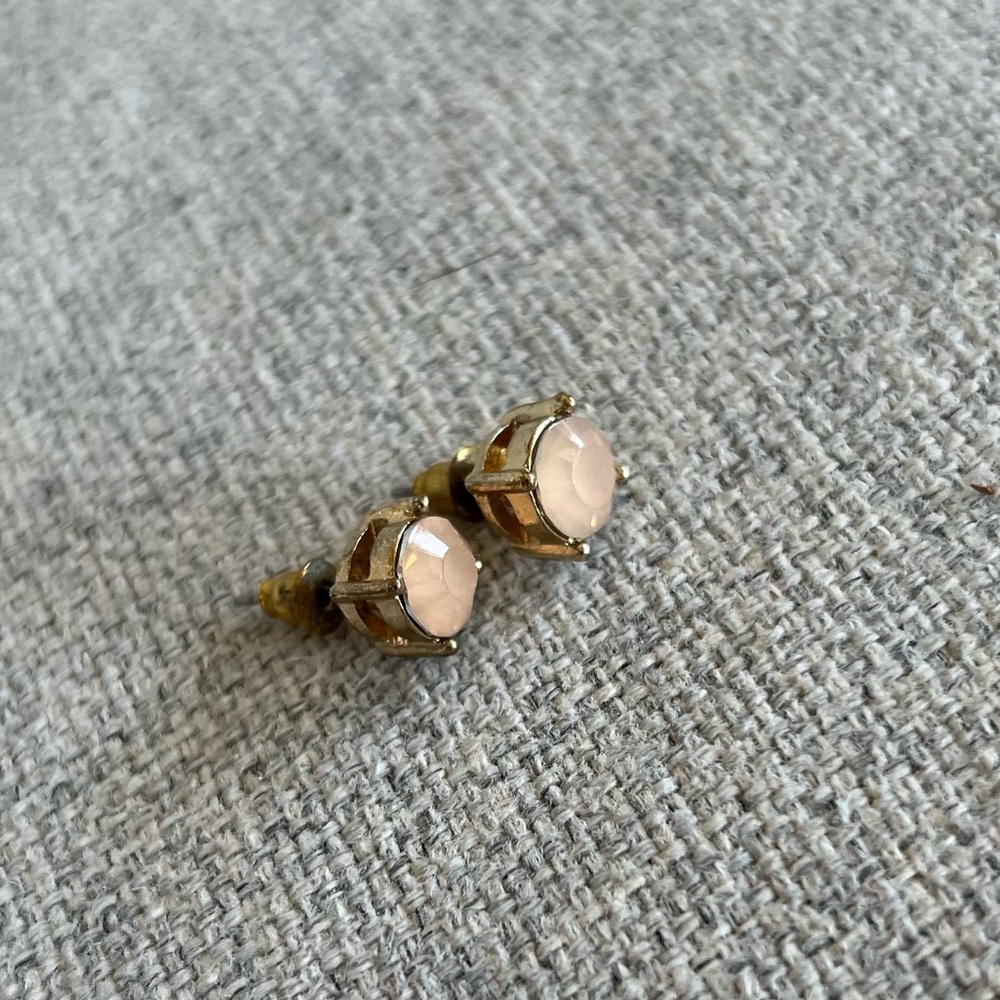 Peach gem earrings
